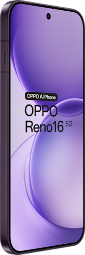 OPPO Reno16 512 GB in de kleur Purple Black (donkerpaars)
