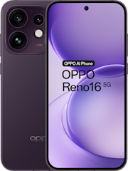 OPPO Reno16 512 GB in de kleur Purple Black (donkerpaars)