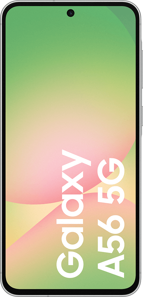 Samsung Galaxy A56 voorkant in lichtgrijs