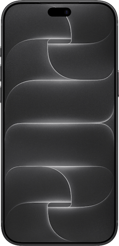 De voorkant van de zwarte iPhone 18 Pro Max