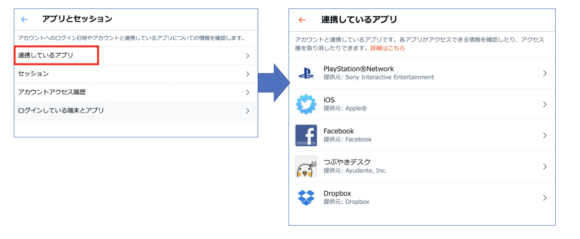 Twitter設定画面