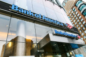 Bank of America branch and sign. 