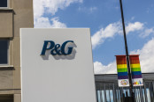 The P&G sign outside the headquarters. 