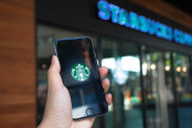 Iphone with Starbucks logo