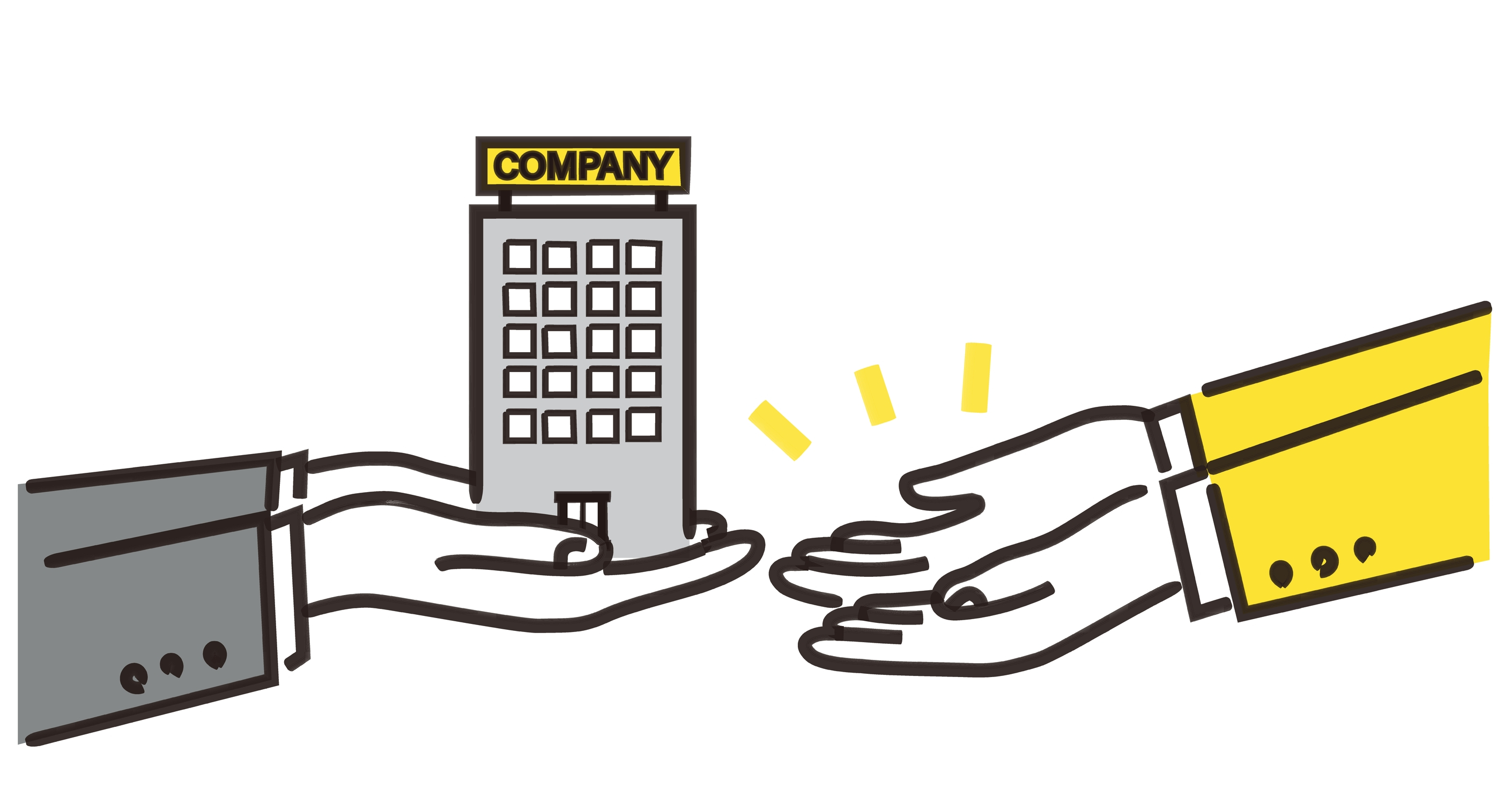 Hand drawing transfer and acquisition of business