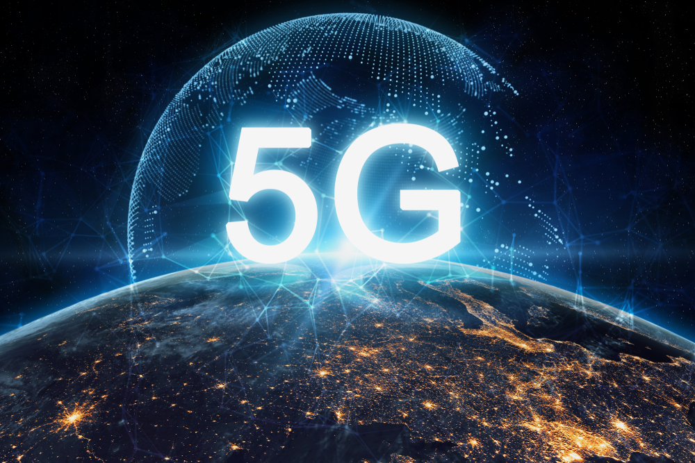 concept of future technology 5G network wireless systems