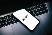 Apple Pay logo on smartphone screen