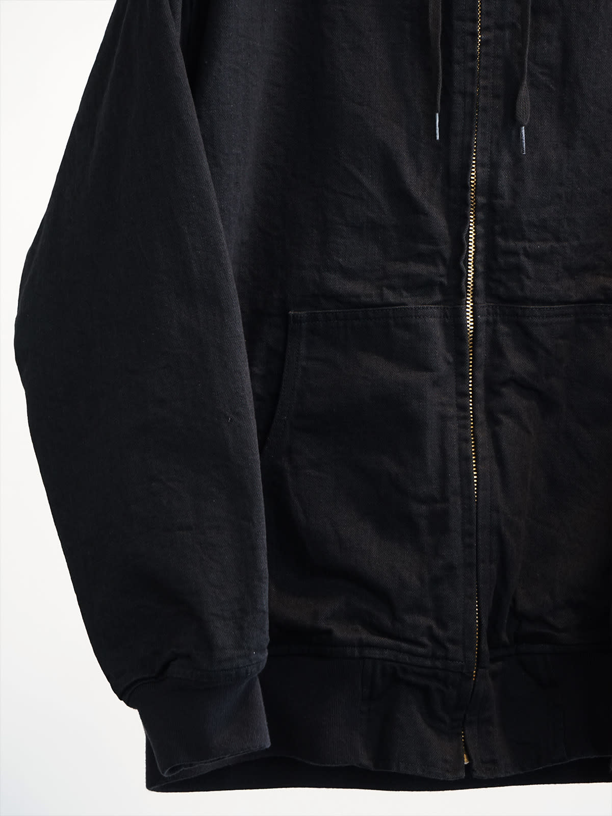 black denim zip parka c4
