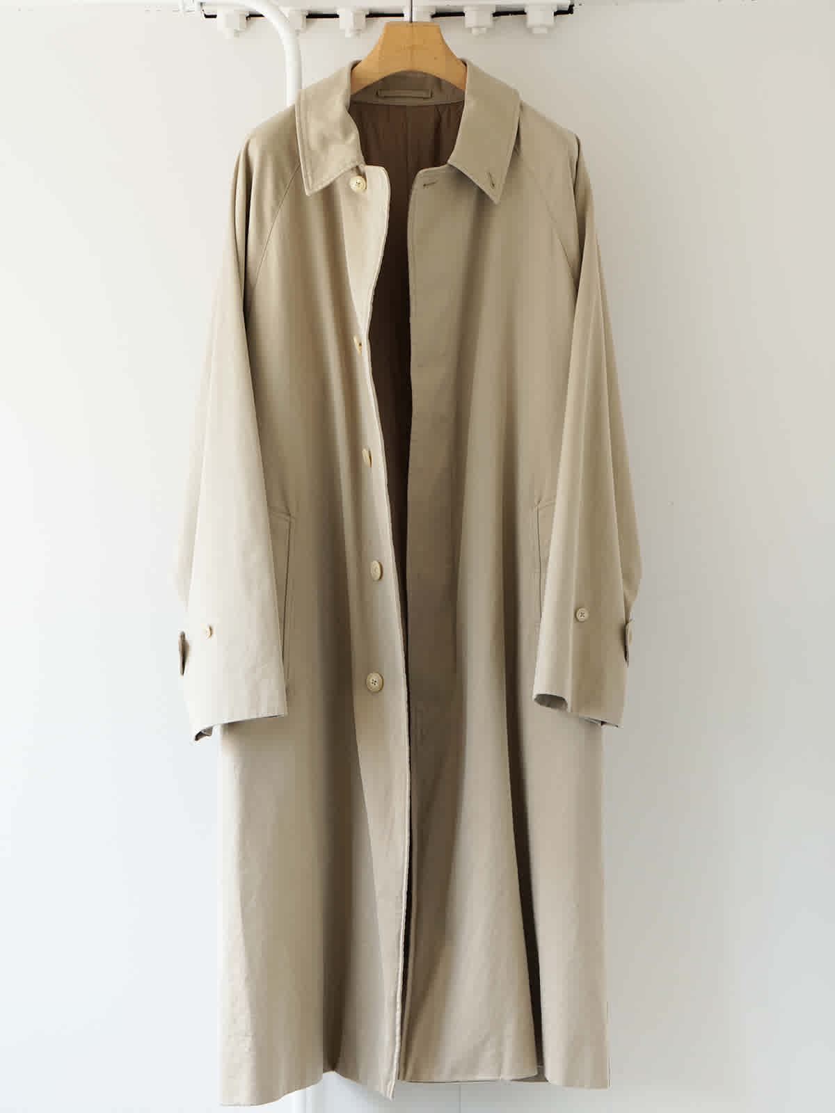 cotton gabardine bal collar coat a2