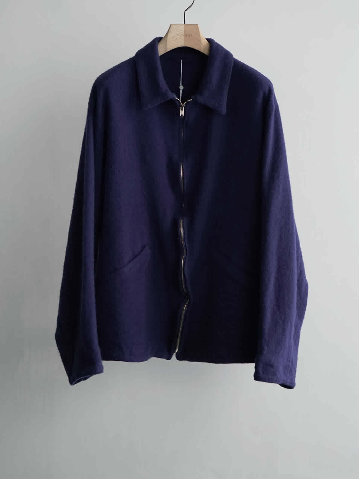 shrinked wool zip short jacket c4