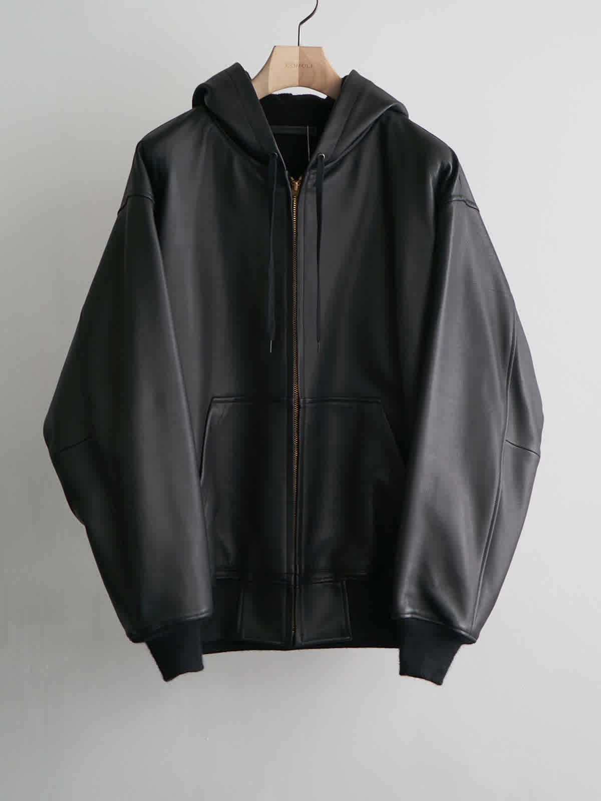 calfskin zip parka c1
