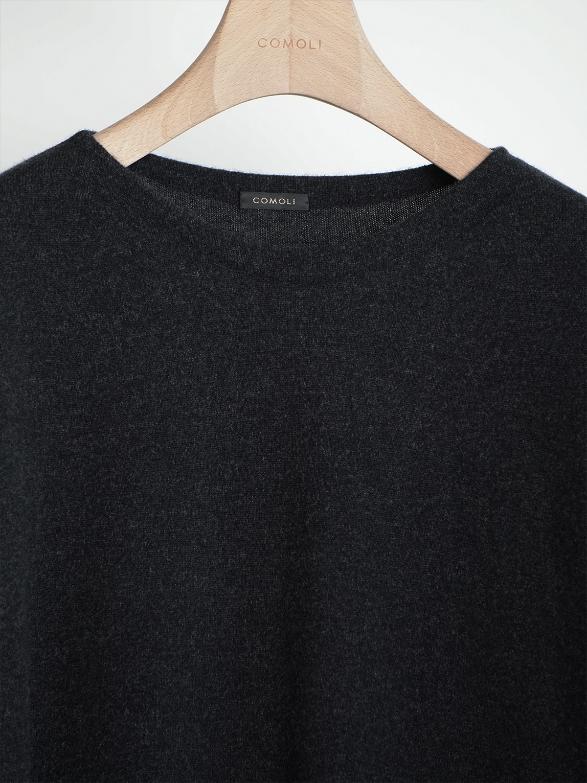トップス COMOLI CASHMERE COMOLI KNIT CHACOAL COMOLI カシミヤ スタンドカラー ニット ジャケット,Charcoal – Navyblue
