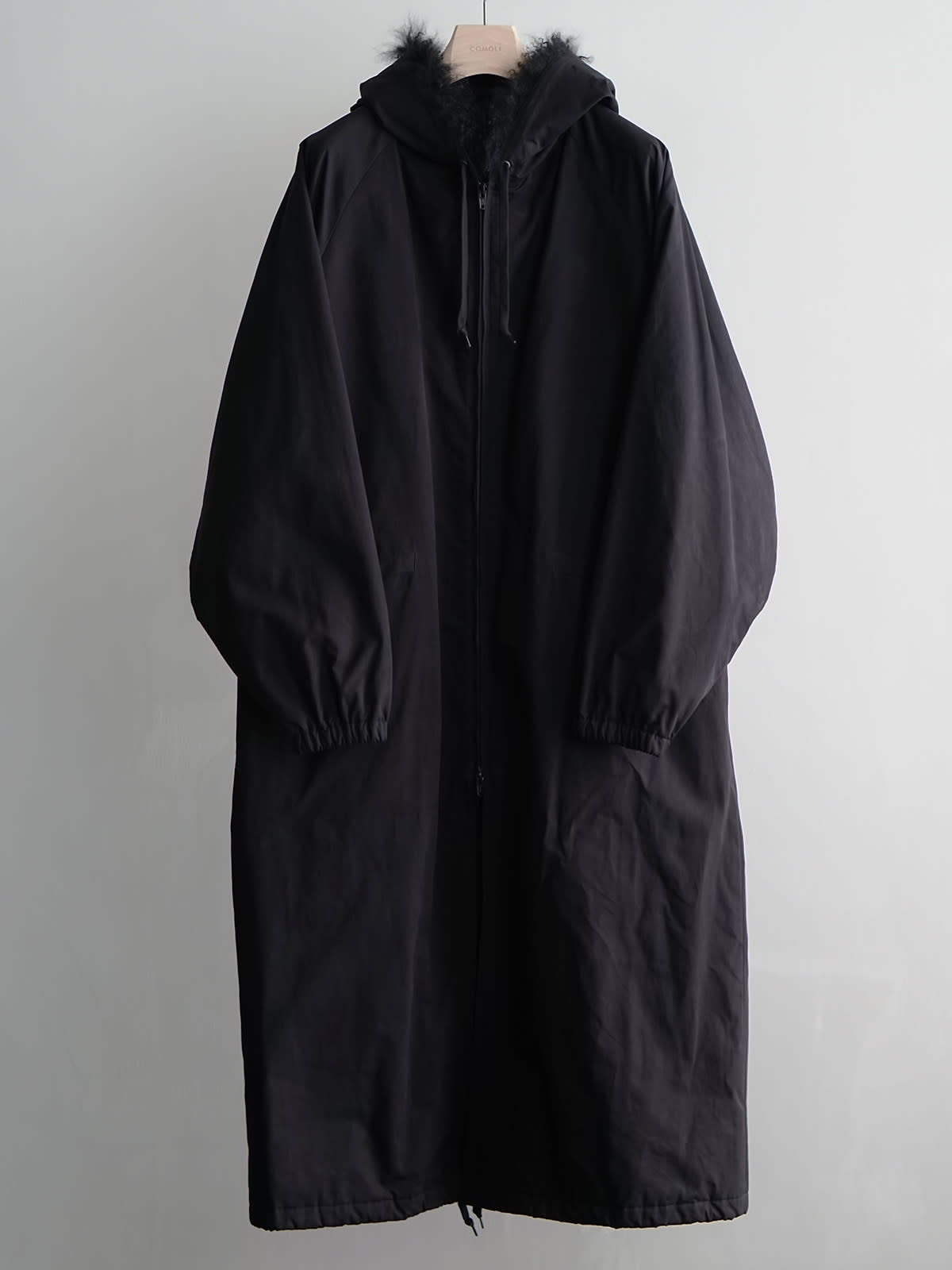 hooded long coat c1