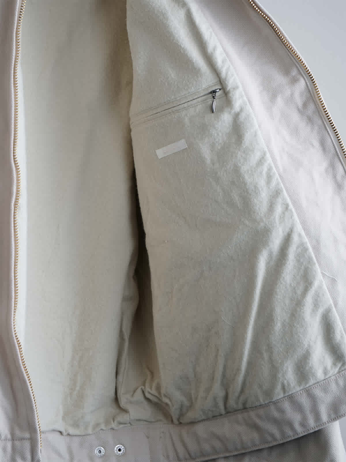 cotton twill zip short jacket c6