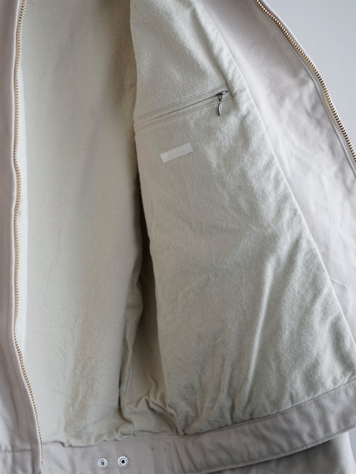 cotton twill zip short jacket c6
