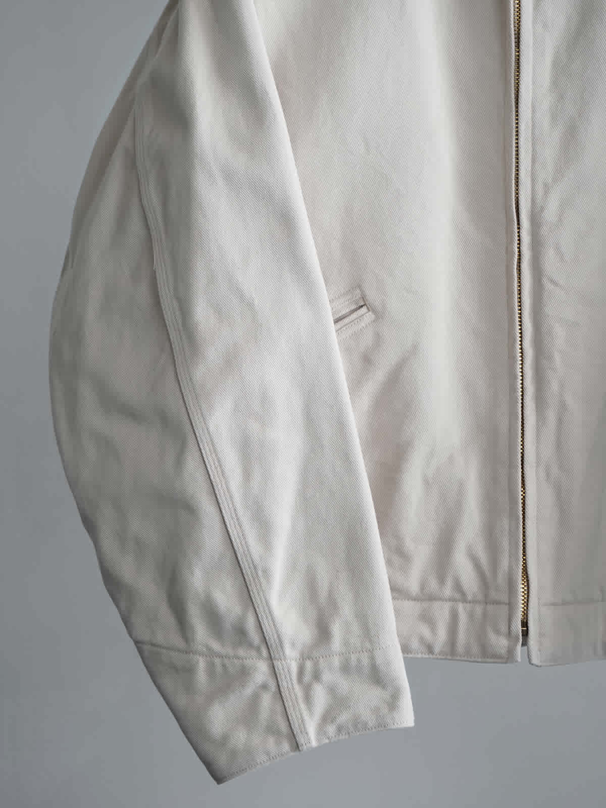 cotton twill zip short jacket c4