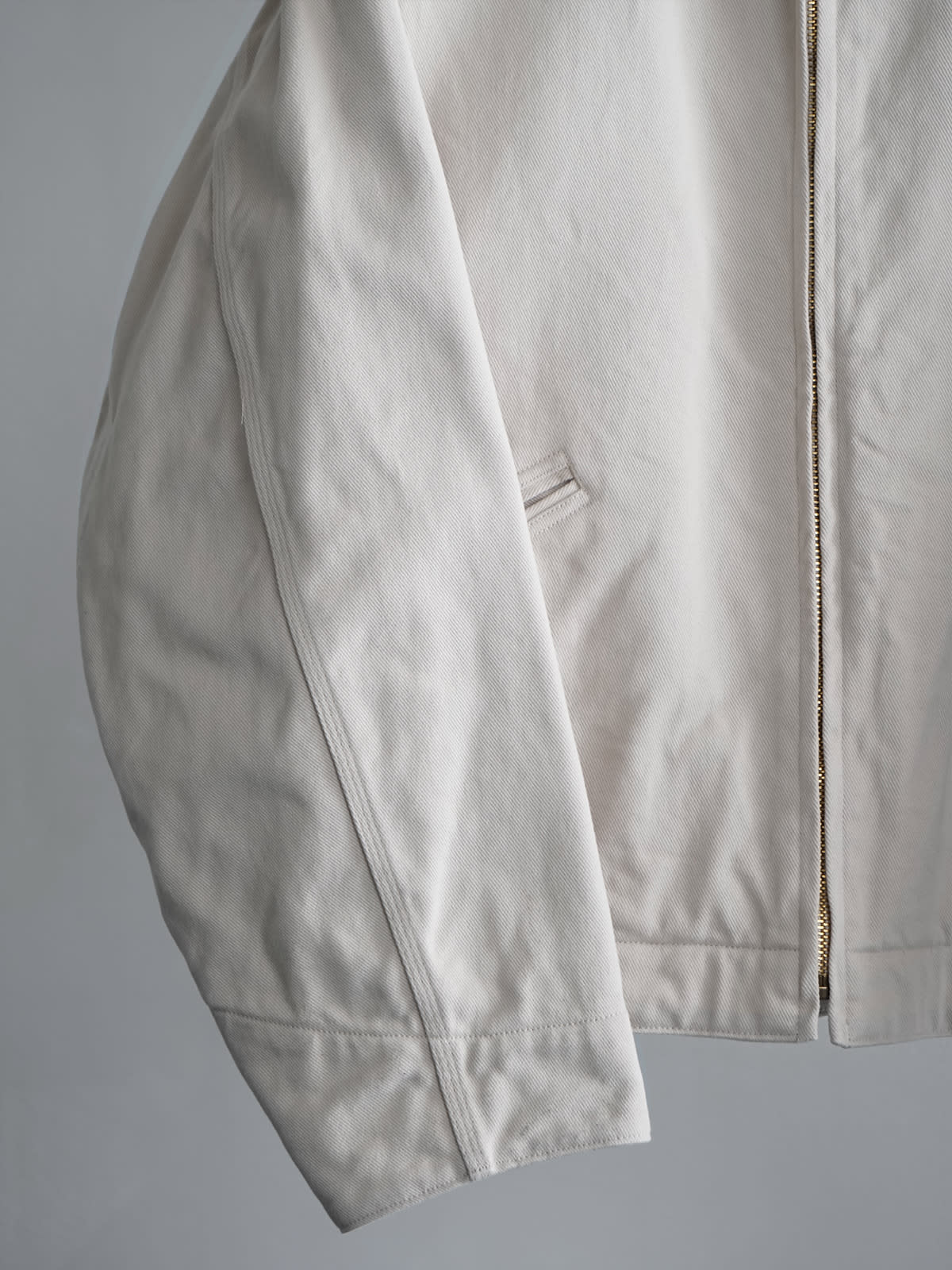 cotton twill zip short jacket c4