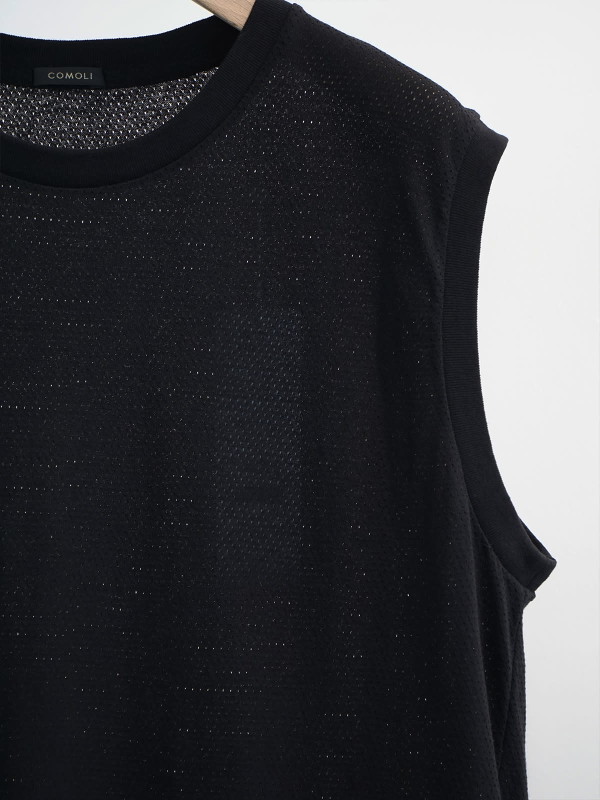 cotton mesh sleeveless t-shirt b5