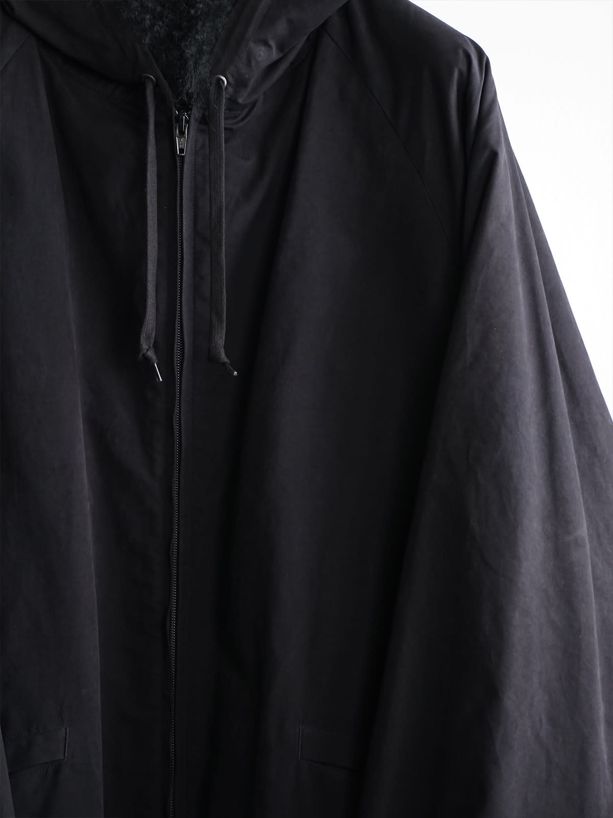 hooded long coat c4