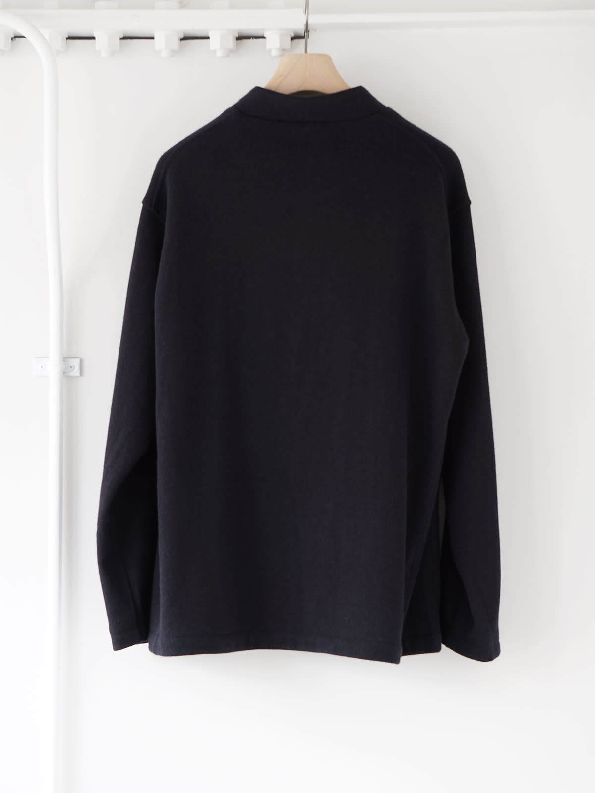 cashmere stand collar knit jacket a2