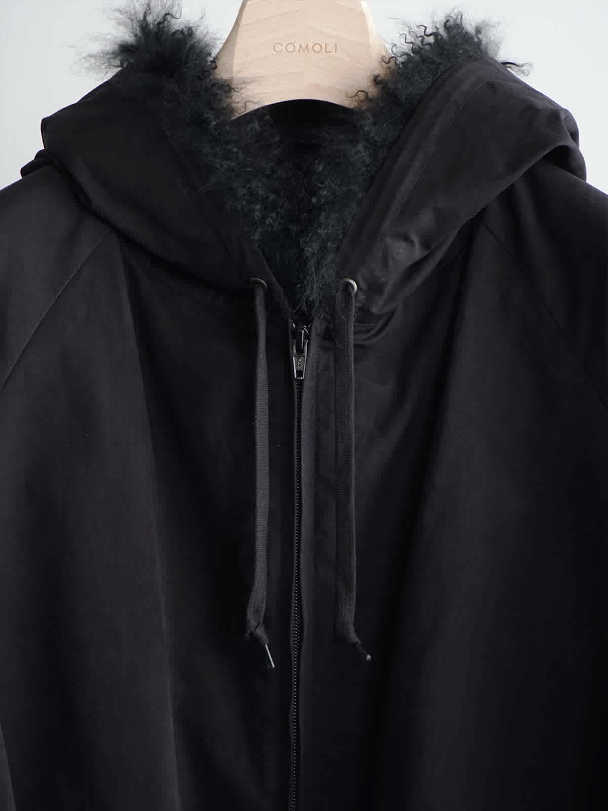 hooded long coat c3