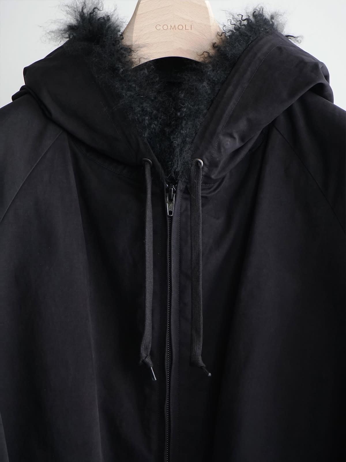 hooded long coat c3