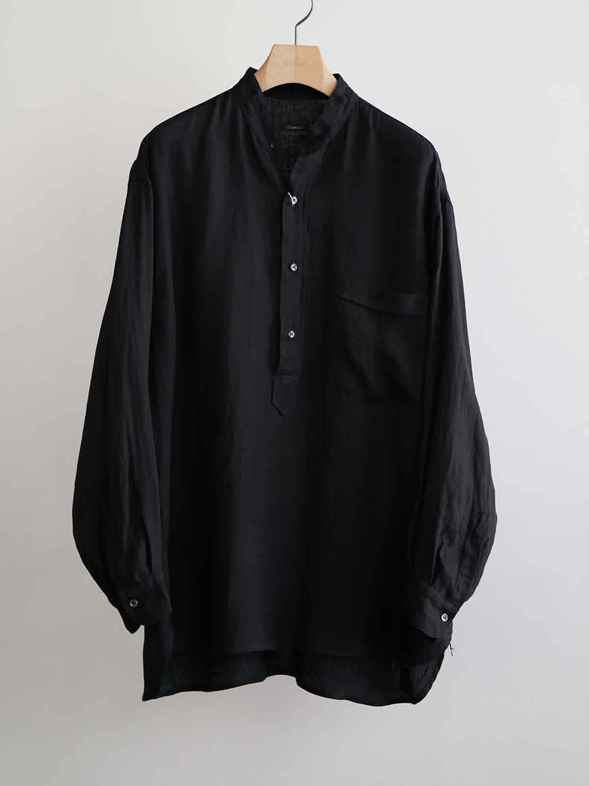 linen double cloth pullover shirt b1