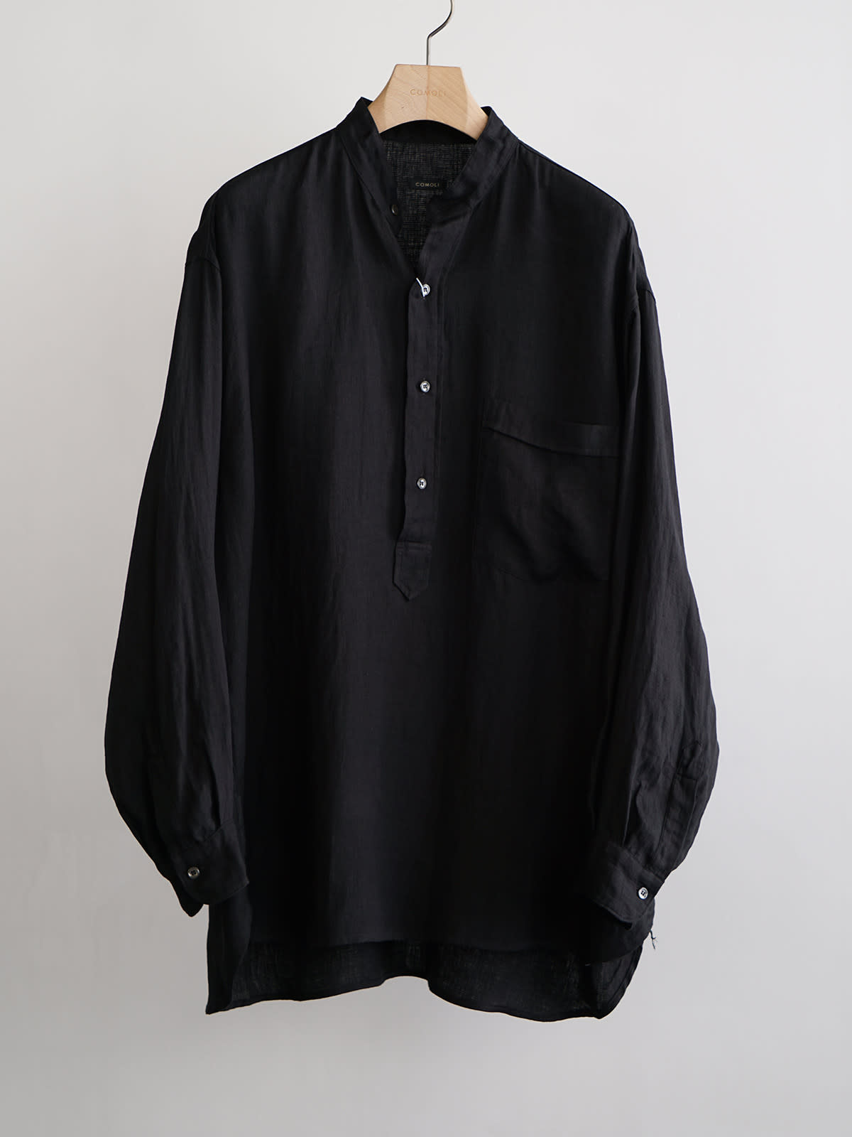 linen double cloth pullover shirt b1