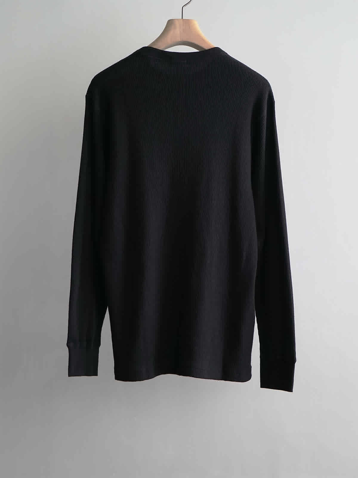 cotton cashmere waffle ls crew c2