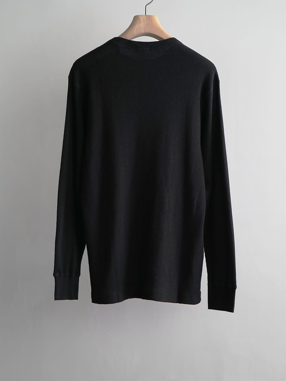 cotton cashmere waffle ls crew c2