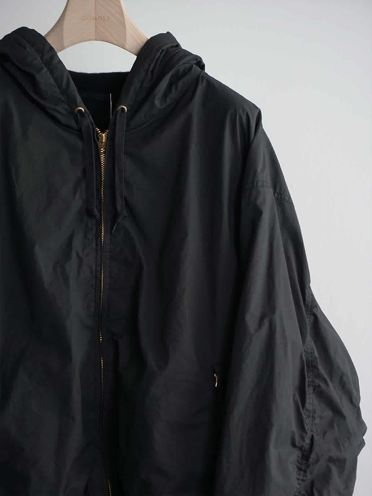 cotton nylon zip parka c4