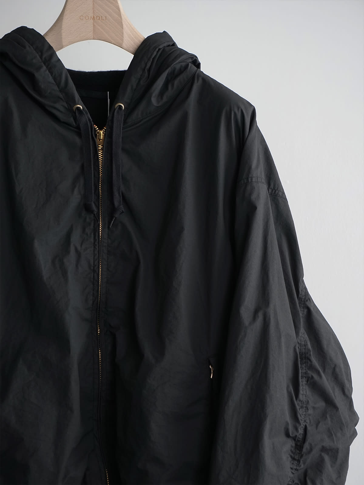 cotton nylon zip parka c4
