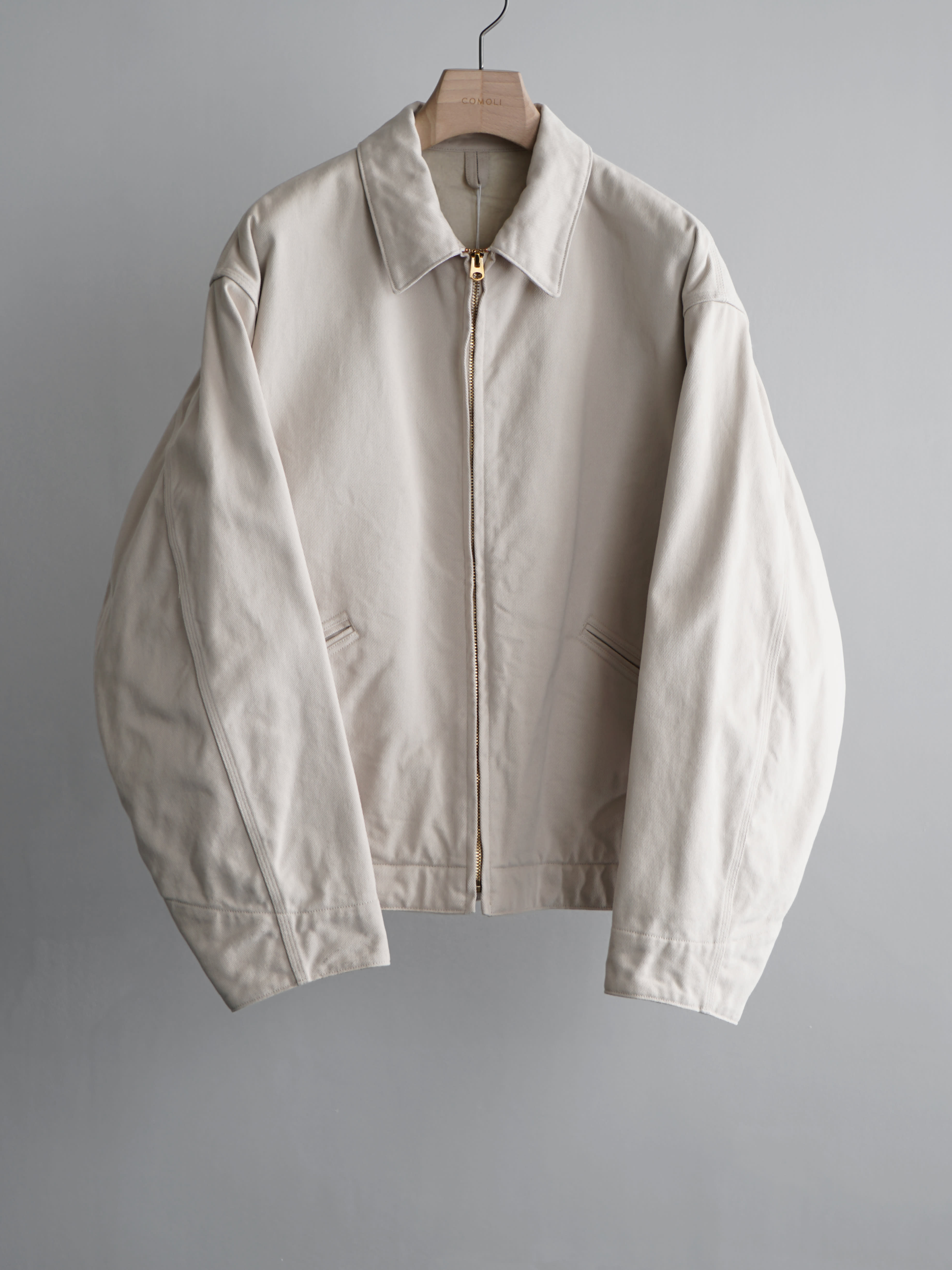 cotton twill zip short jacket c1