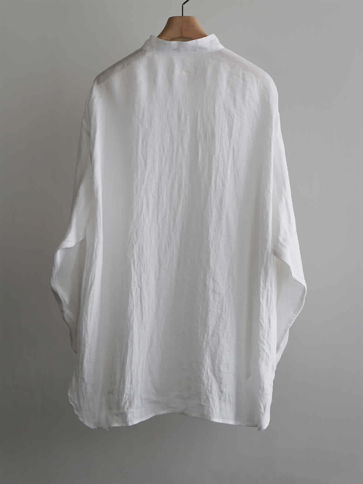 linen double cloth pullover shirt b4