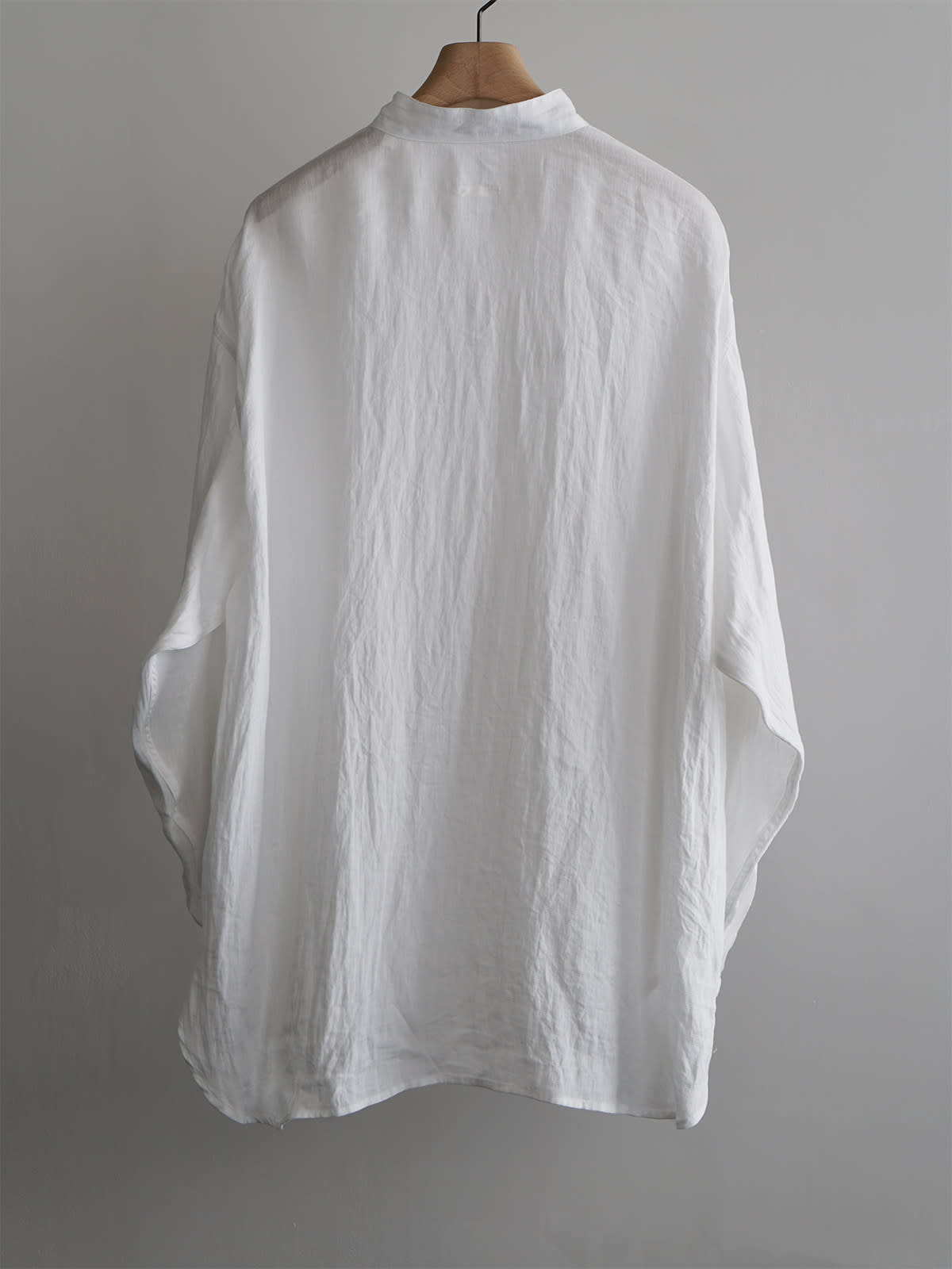 linen double cloth pullover shirt b4