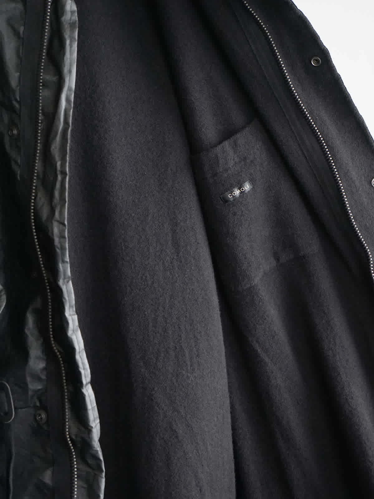 paper leather military hooded coat c12