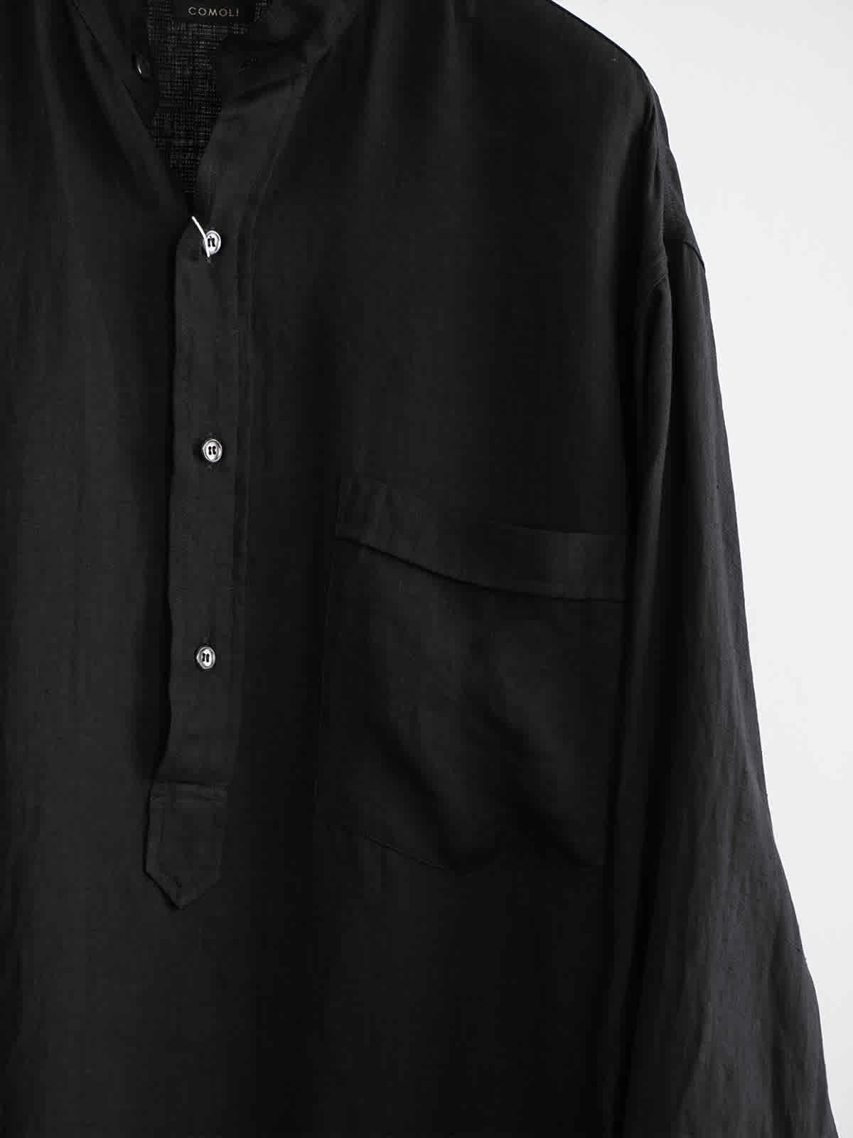 linen double cloth pullover shirt b6
