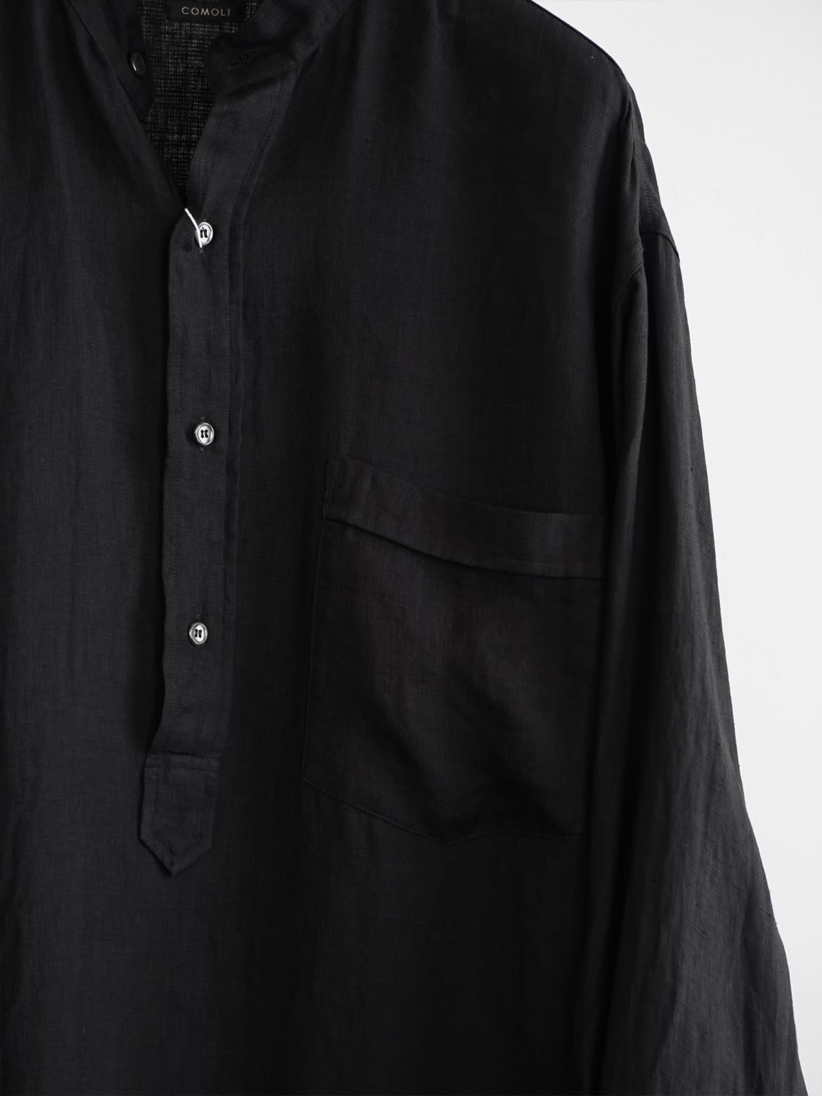 linen double cloth pullover shirt b6