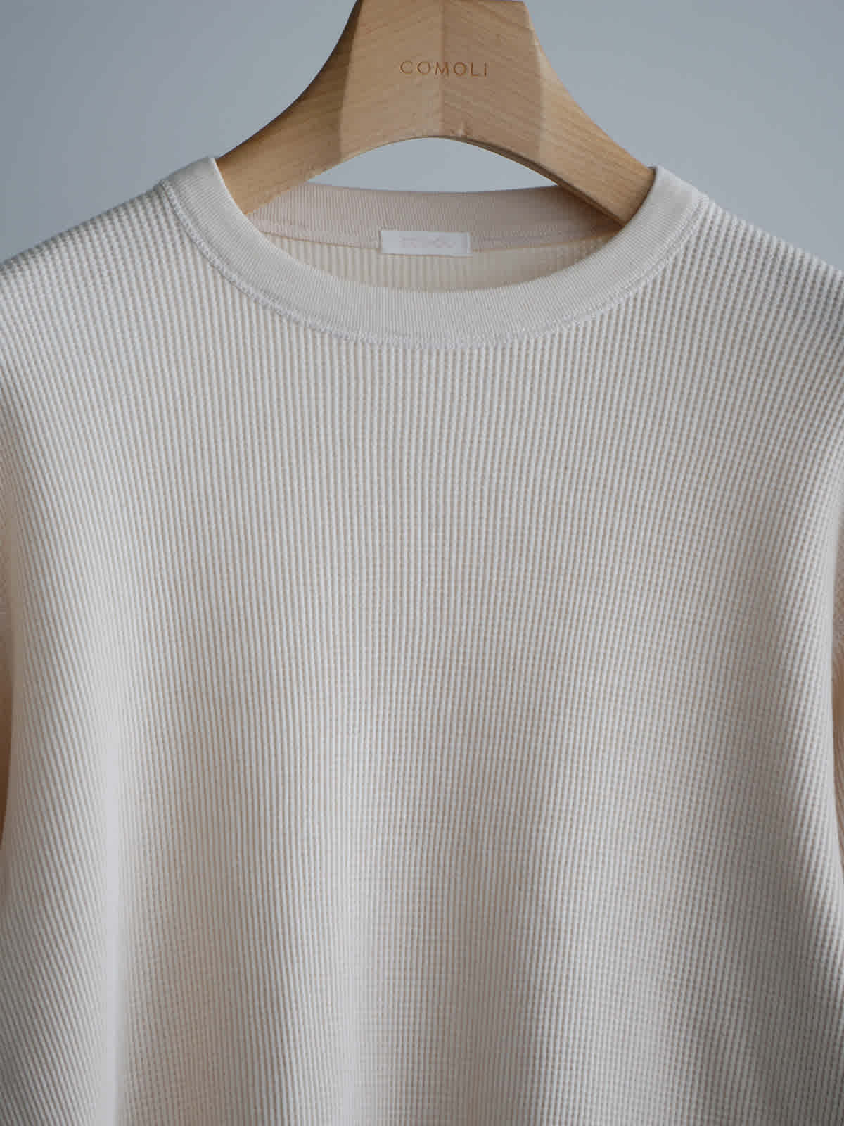 cotton cashmere waffle ls crew c7