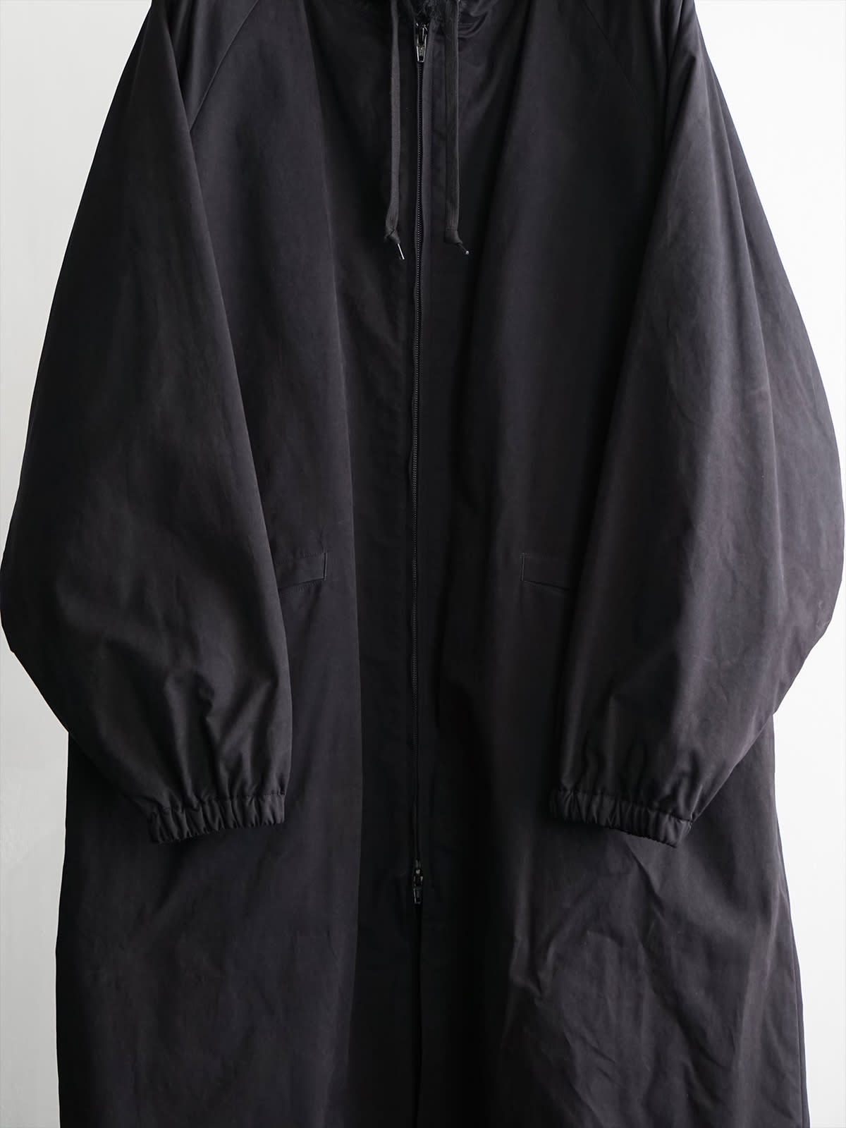 hooded long coat c7