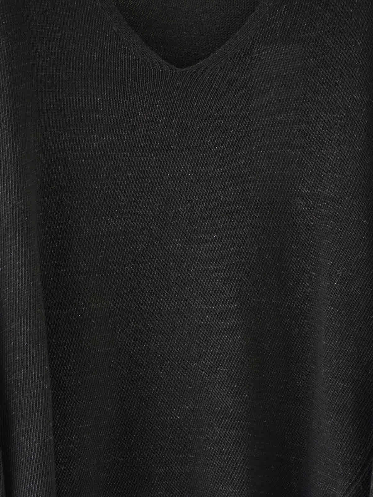 black v-neck knit Z3