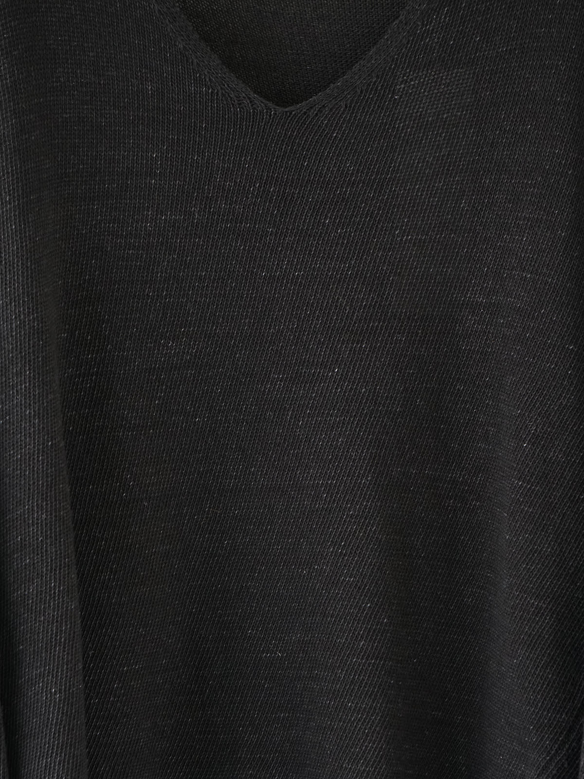 black v-neck knit Z3