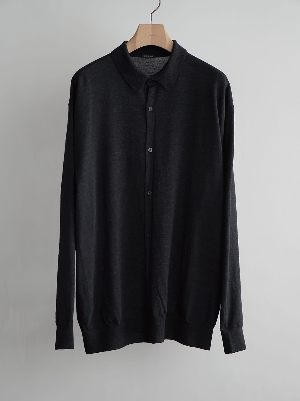 wool collared cardigan c1