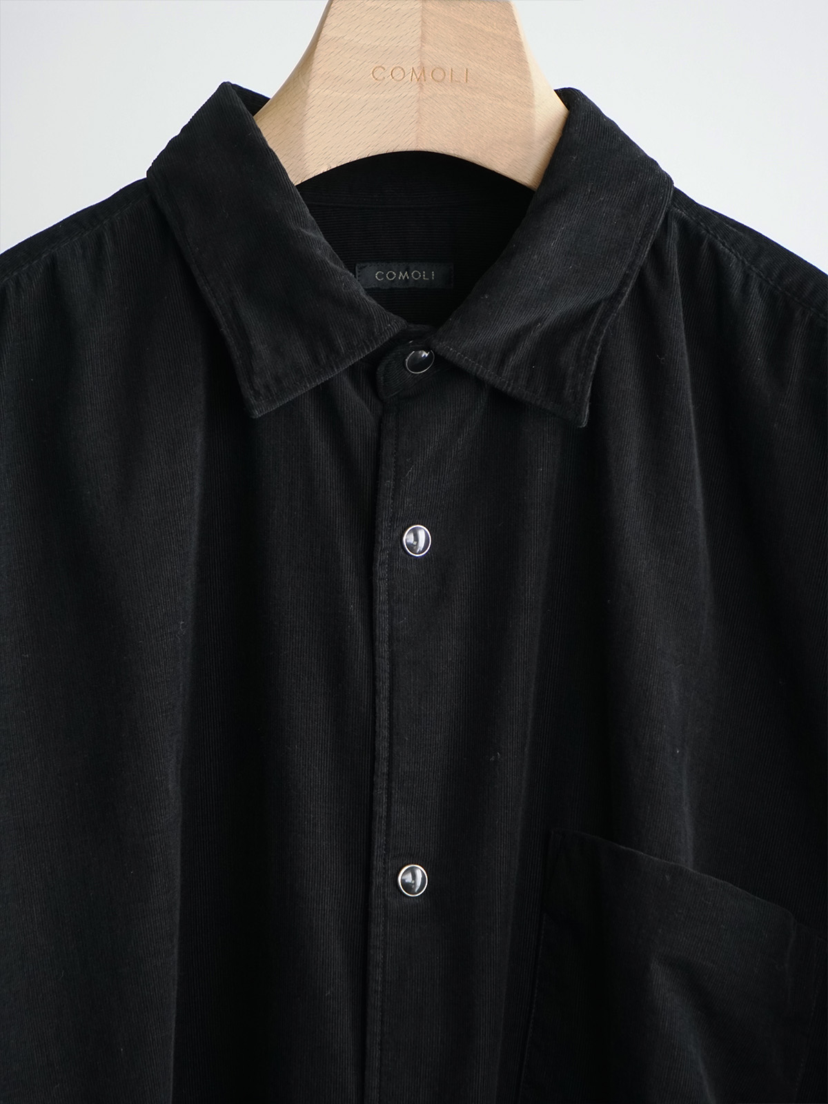 新品タグ付き　COMOLI シャツ COMOLI コモリ 22SS V01-02022 ウールシルクスキッパーシャツ ダーク