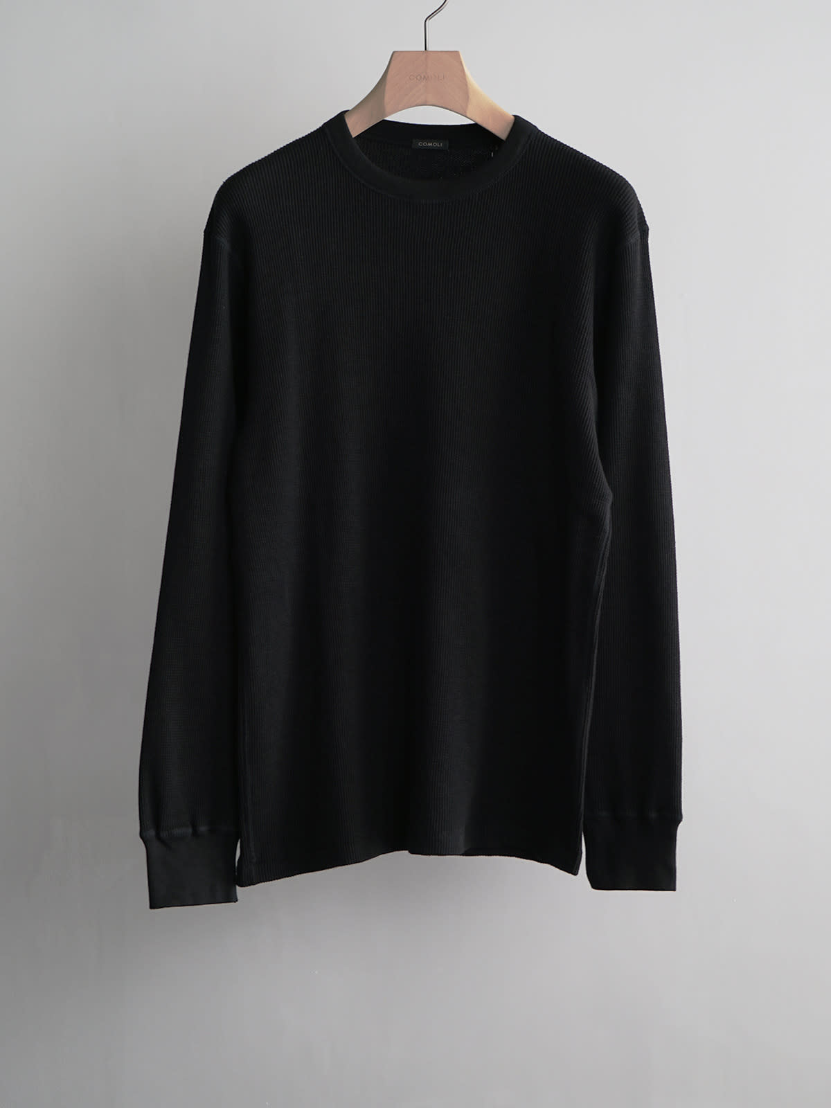 cotton cashmere waffle ls crew c1