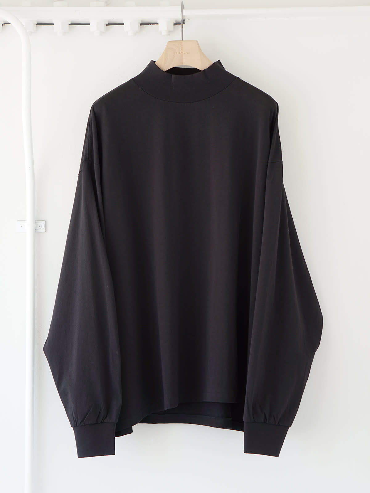 cotton jersey mock neck pullover a1