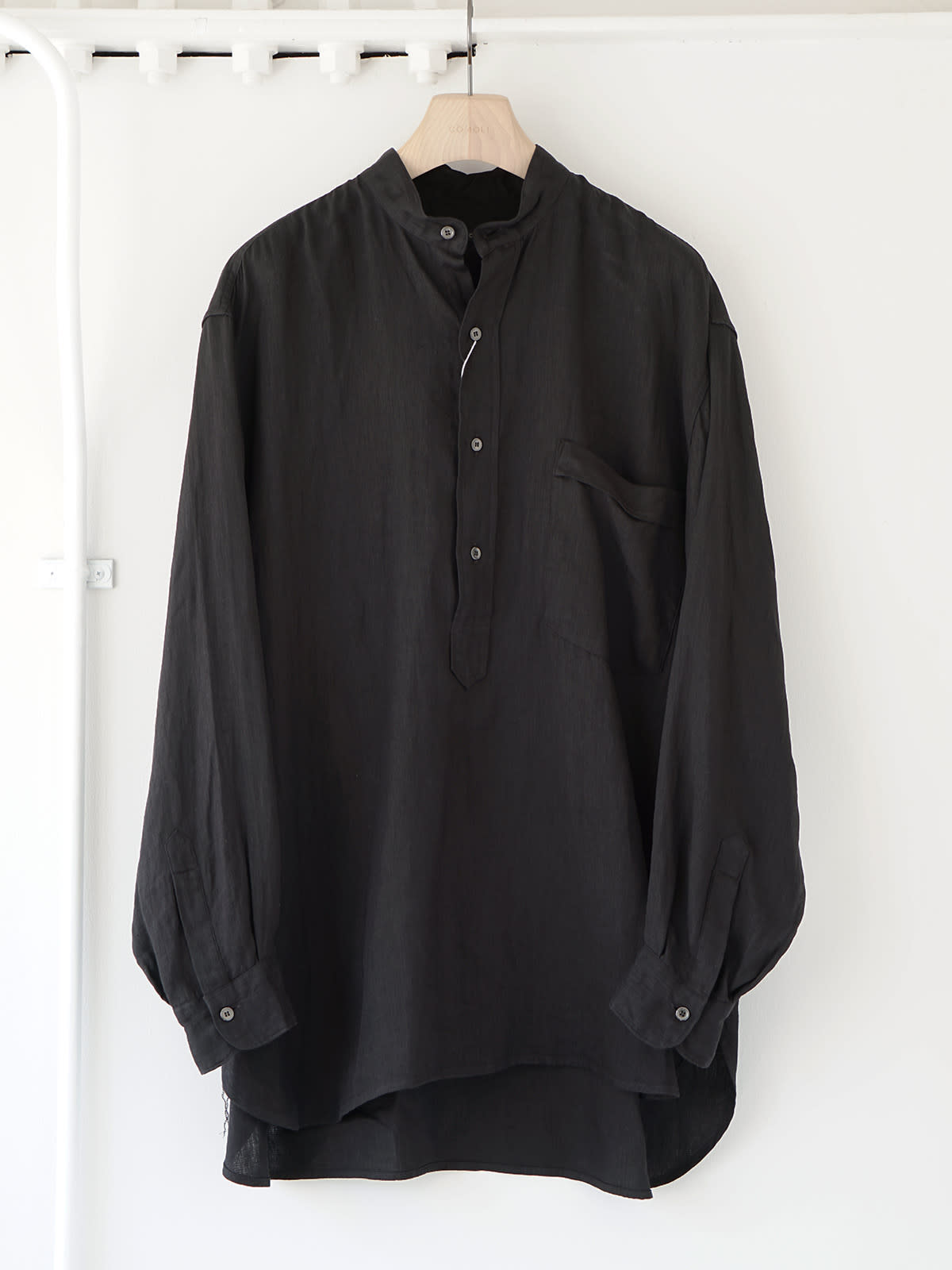 linen double cloth pullover shirt z1