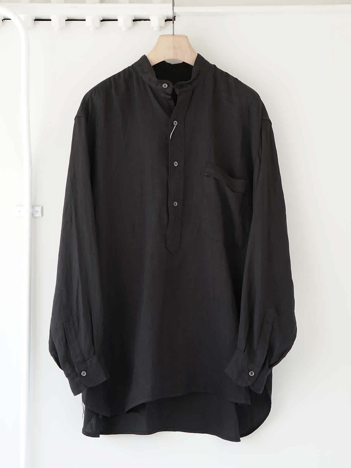 linen double cloth pullover shirt z1