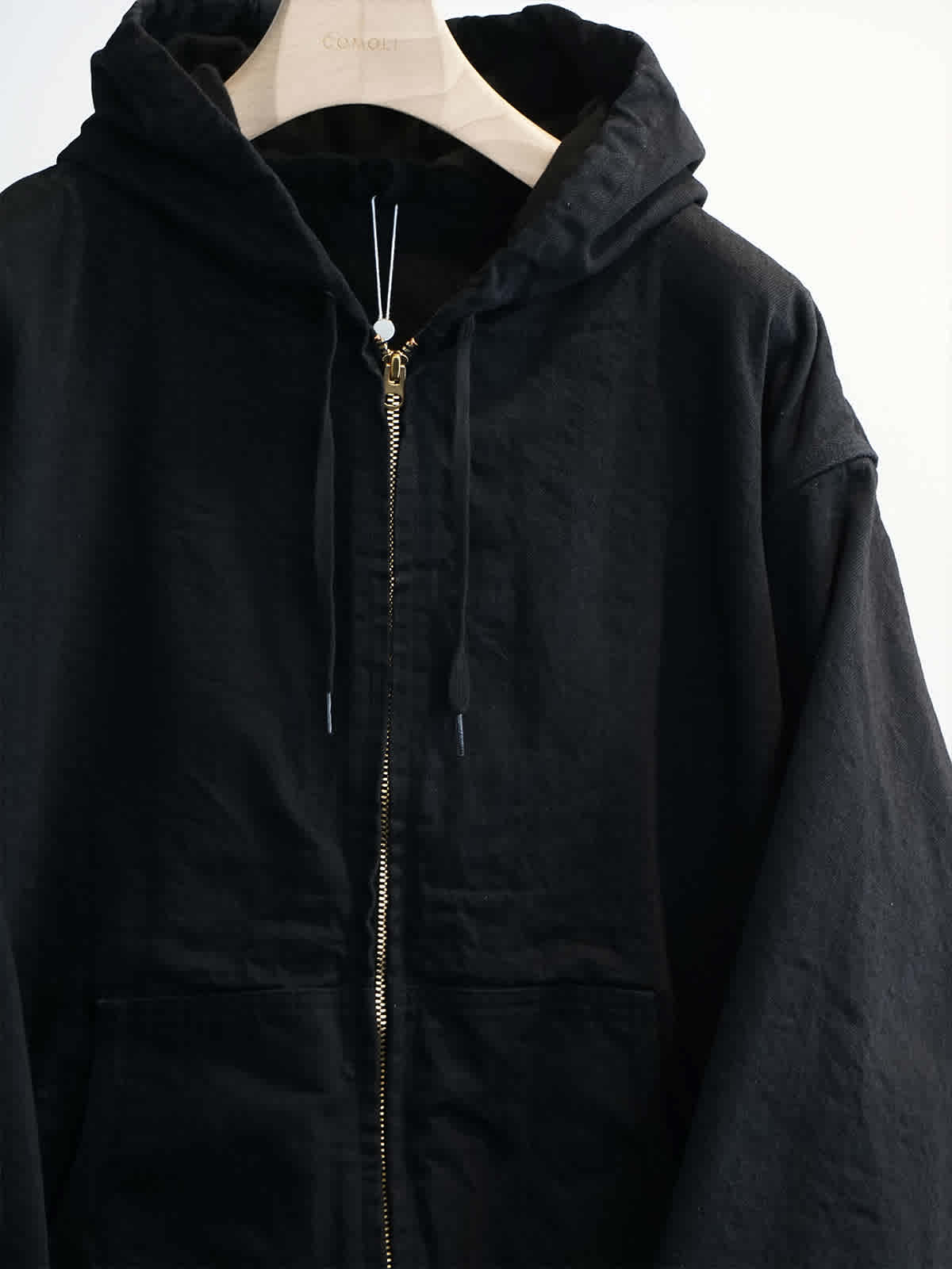 black denim zip parka c3