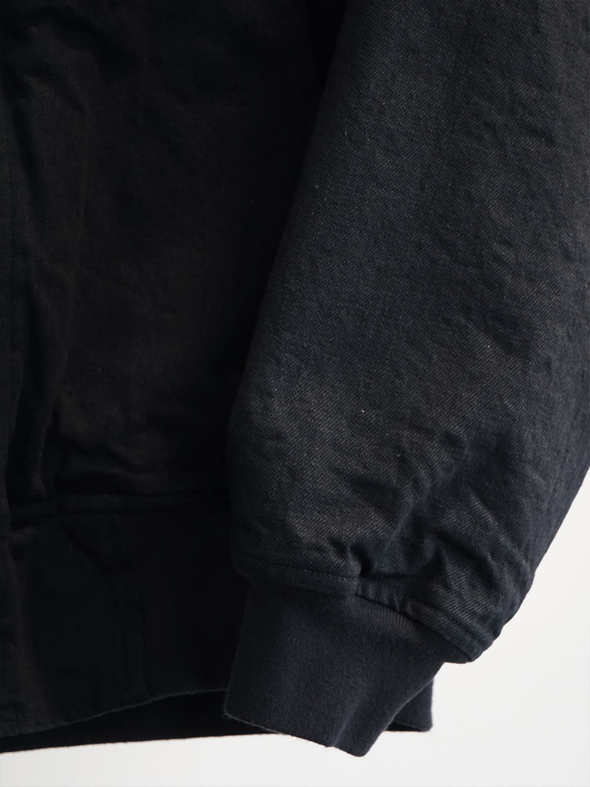 black denim zip parka c6